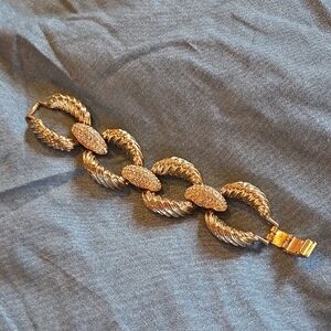 Kenneth Jay Lane Gold Textured Bracelet